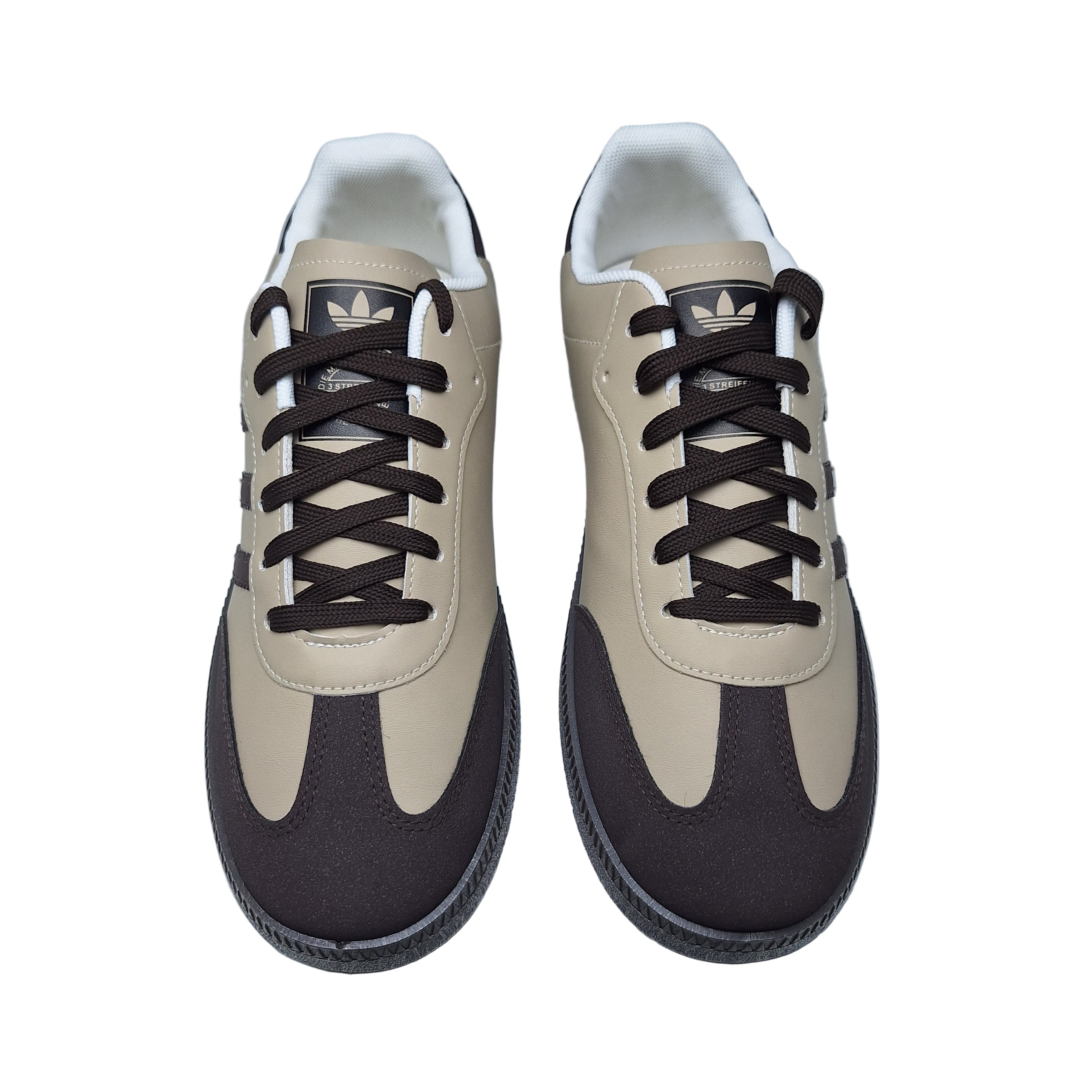 Adi - Samba Classic Sneakers - Beige with brown stripes