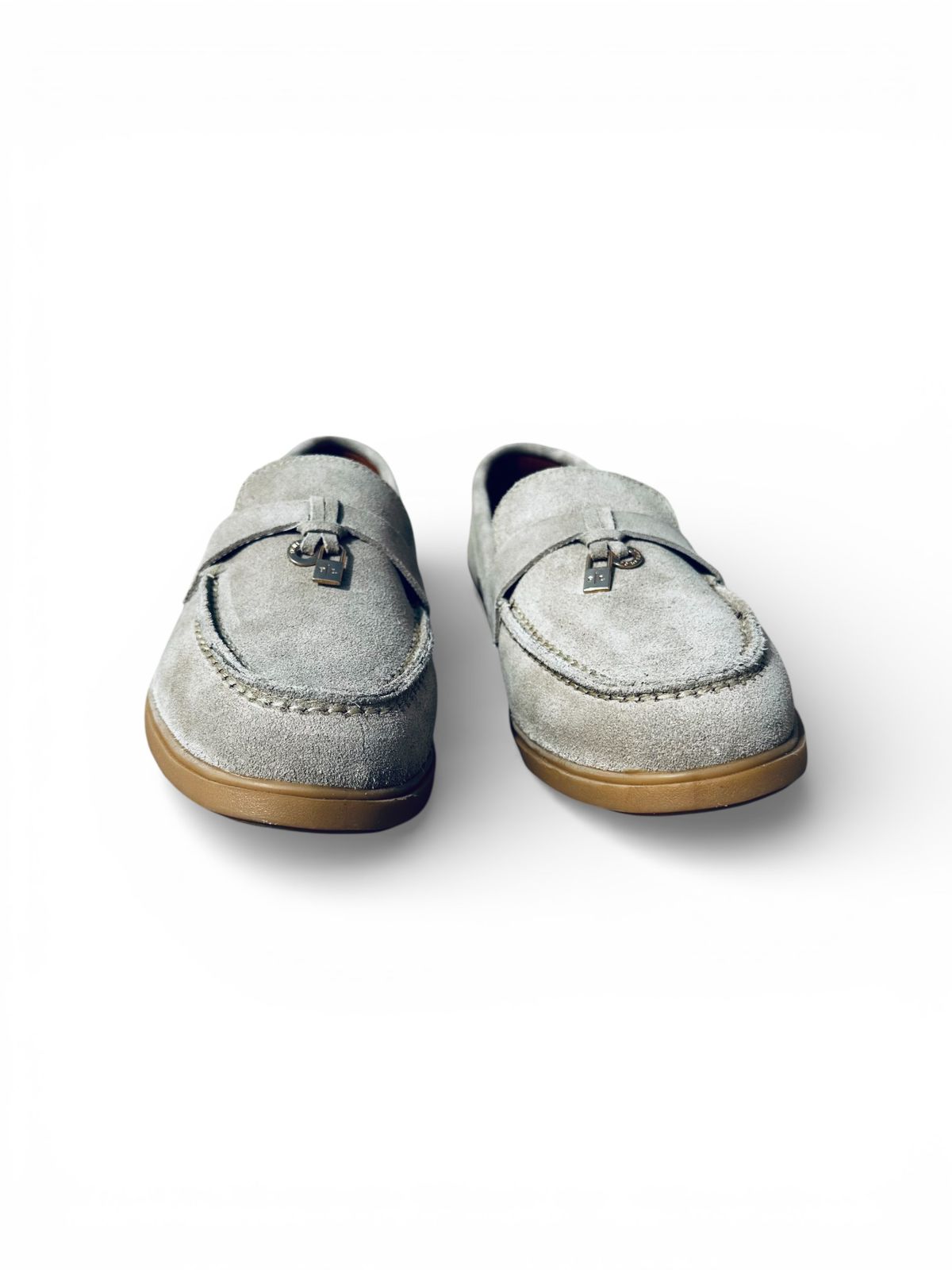 Premium Suede Leather (Lock & Key) Loafers - Beige