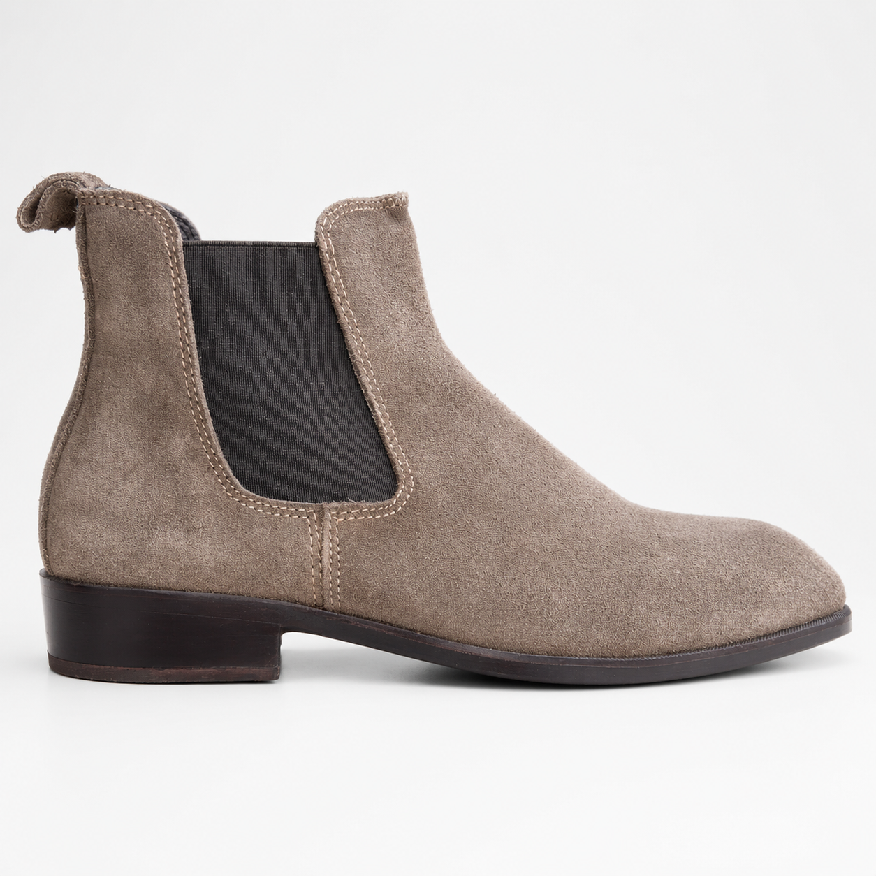 Italian Cut Down Toe Suede Chelsea - Dark Chocolate