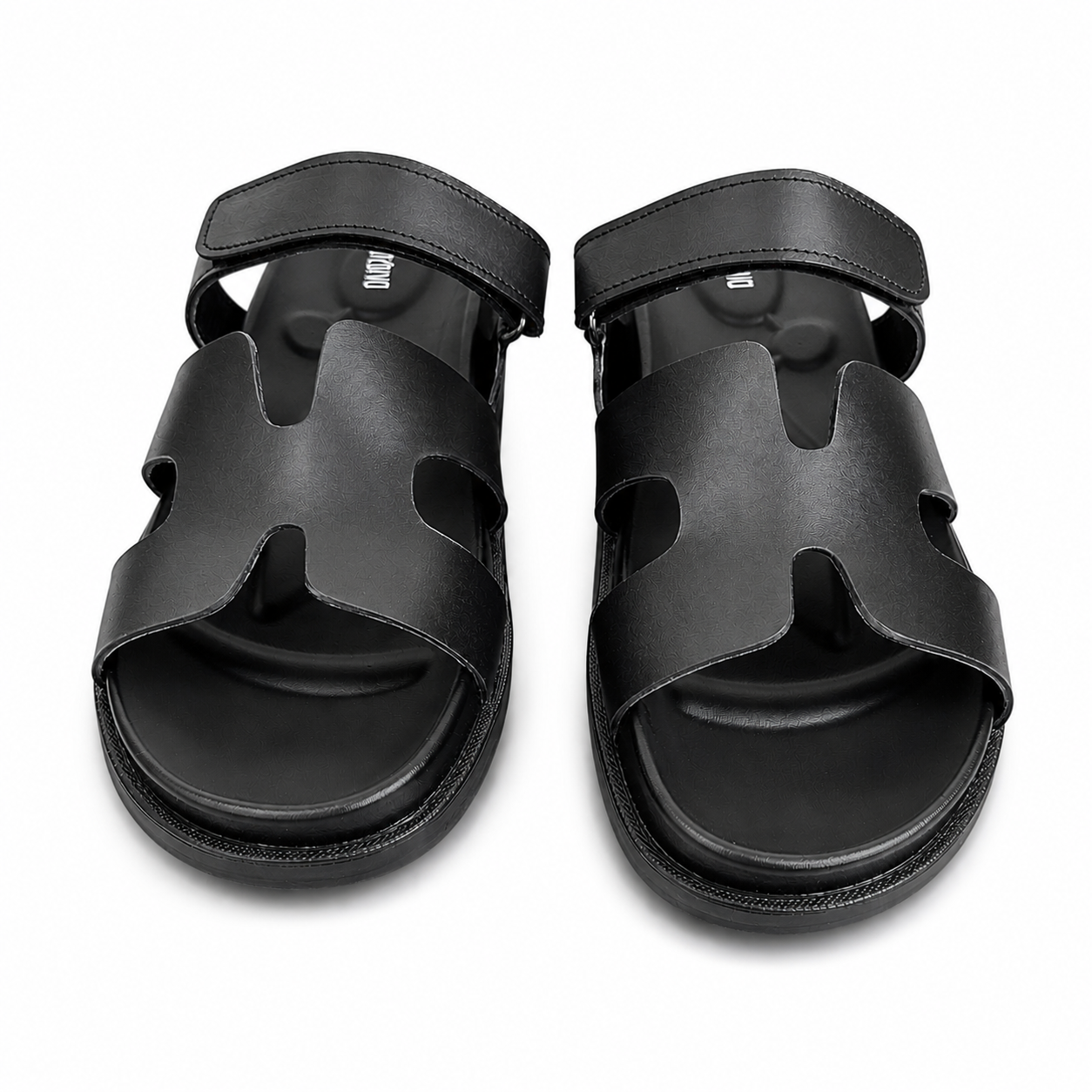 Zorva Medicated Cow Leather Stealth Sandals - Black