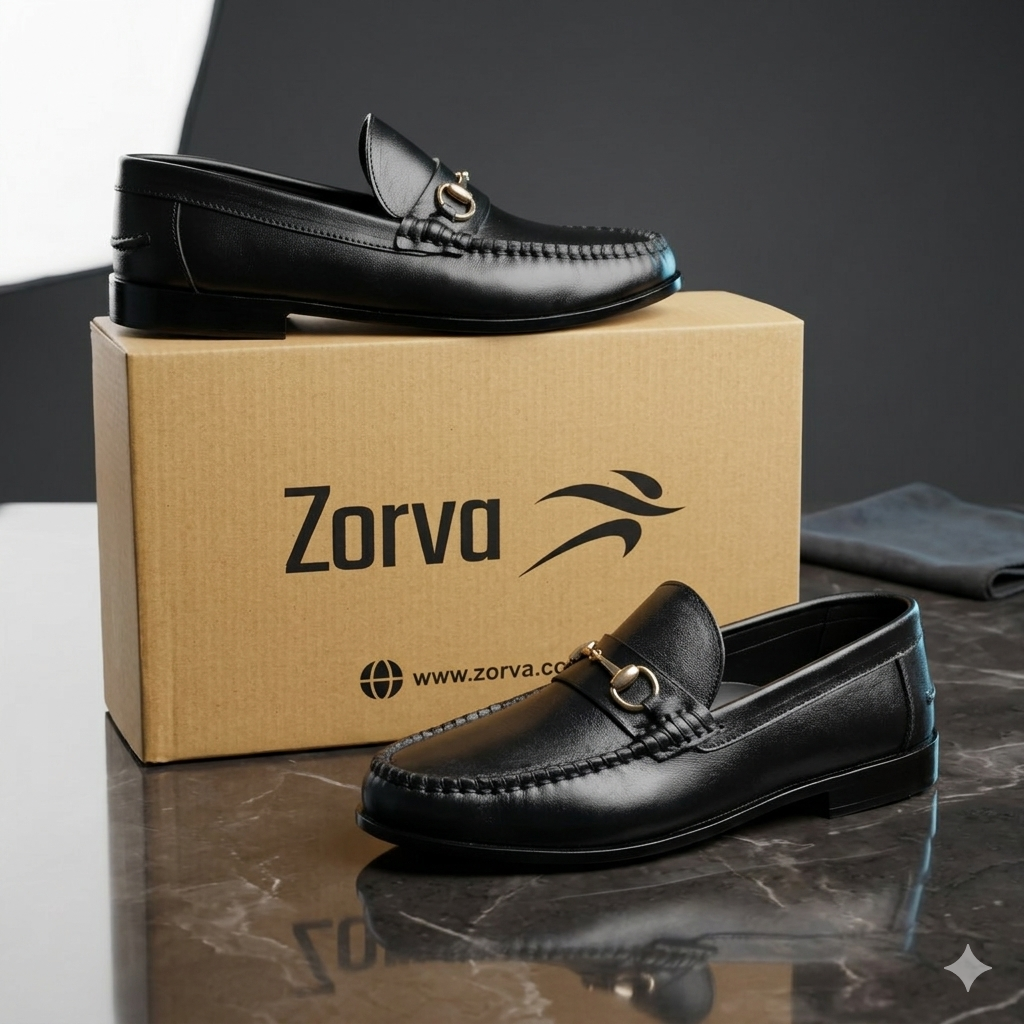 Leather Horsebit Classic Loafers - Black