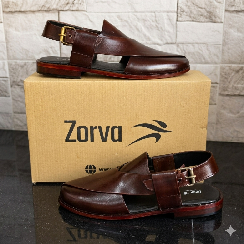 Kaptan Chapal - Premium Leather - Brown