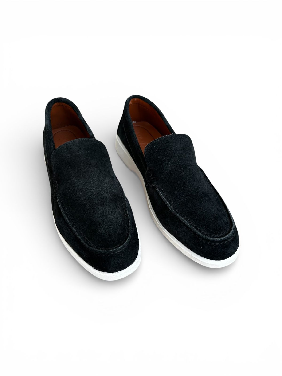 Premium Suede Leather Loafers - Black