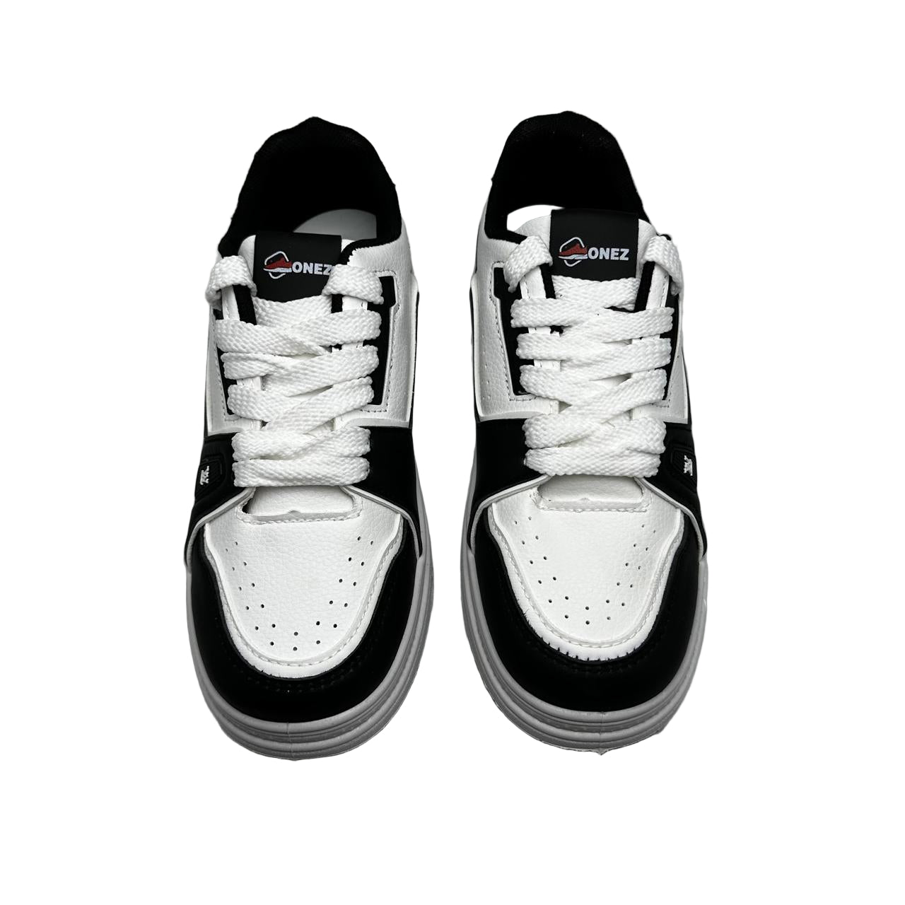 Girls Contrast Sneakers - Black & White