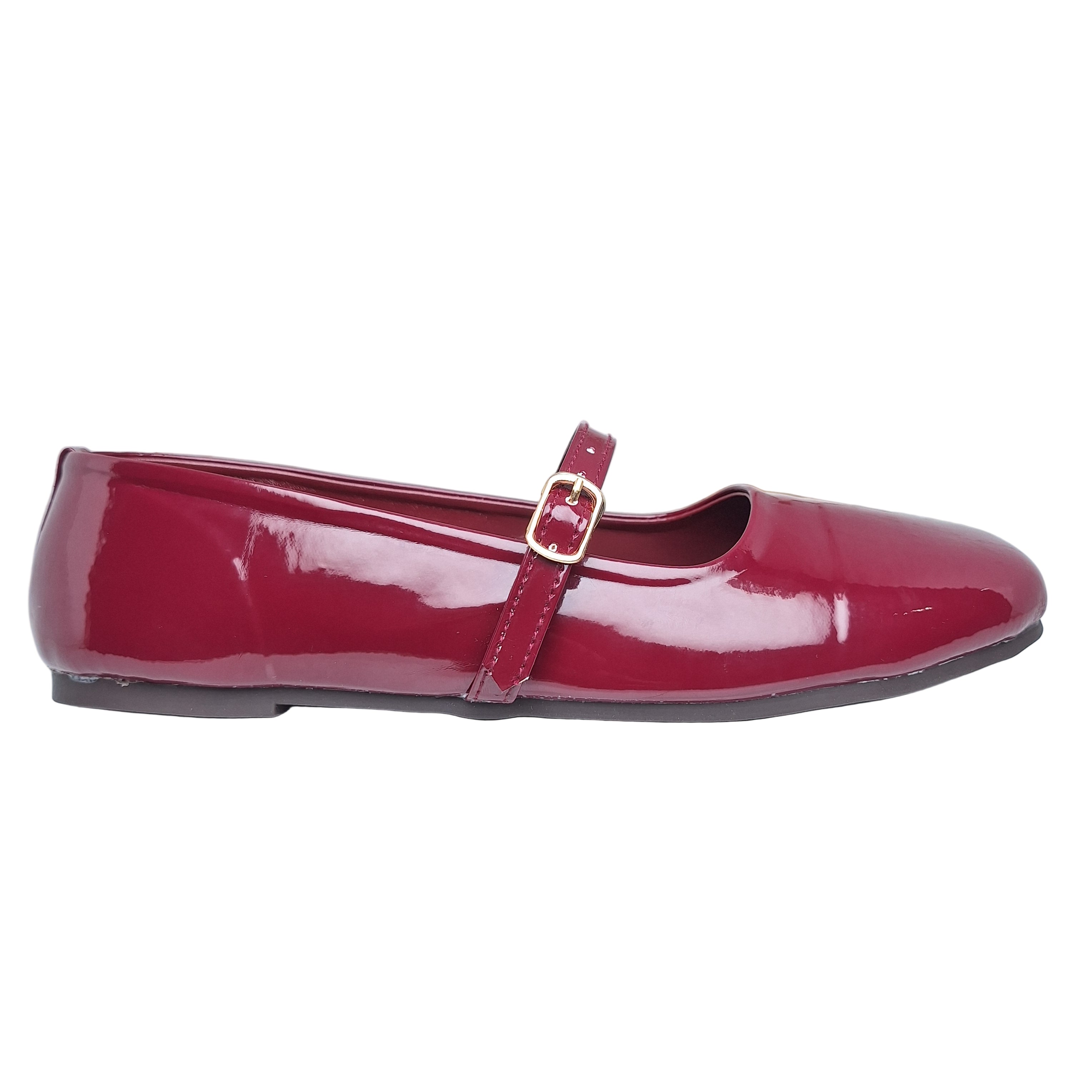 Girls Trending Mary Janes - Wine Glow