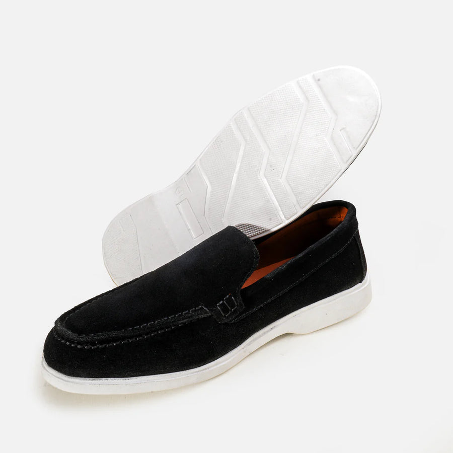 Suede Loafers - Black