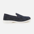 Premium Suede Leather Loafers - Navy Blue