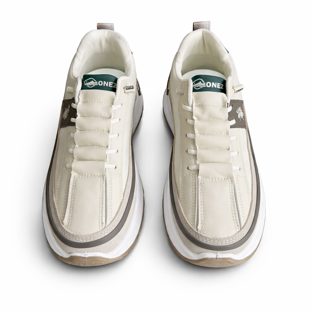 ZORVA Utility Everyday Comfort Sneakers - Desert Sand & Forest Green