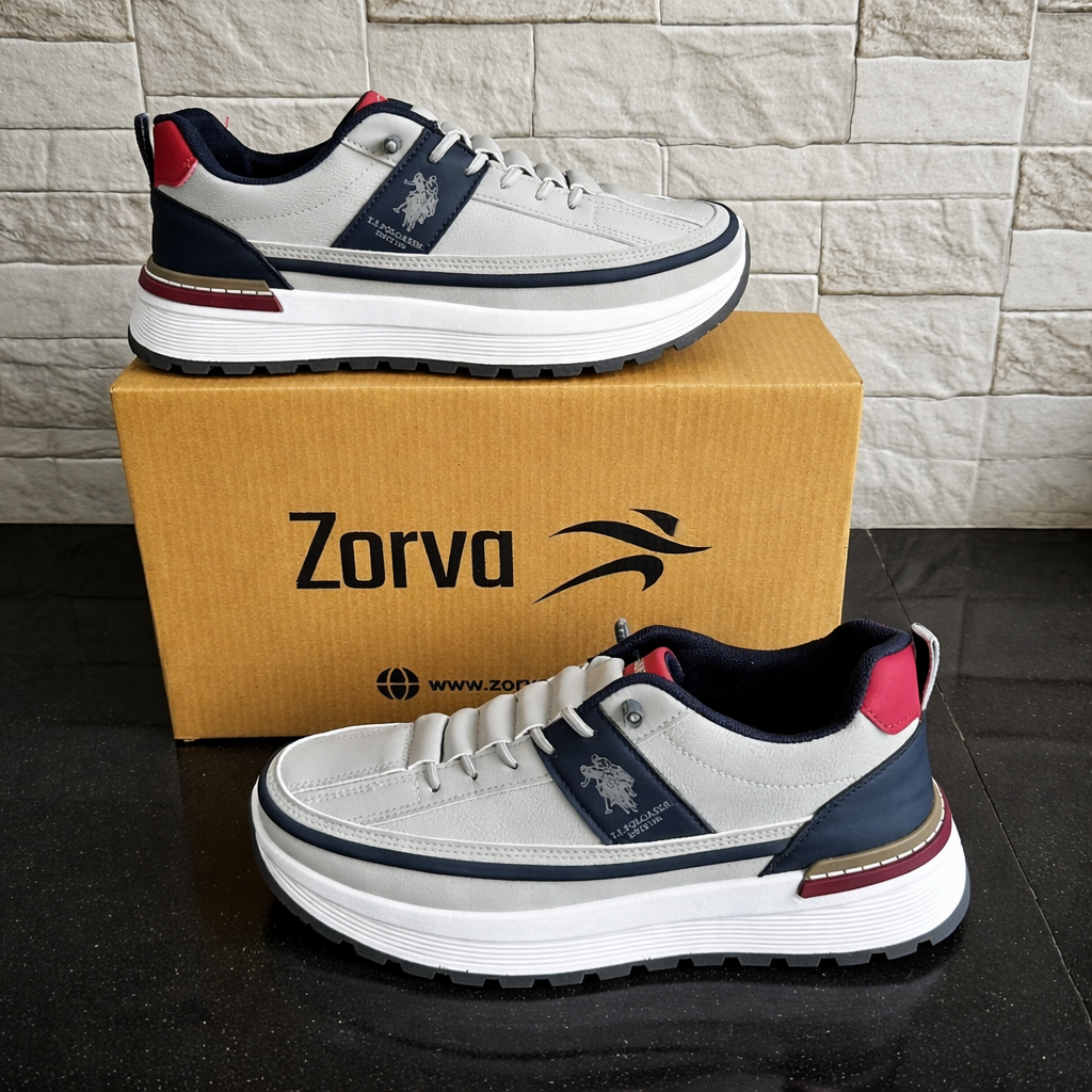 ZORVA Utility Everyday Comfort Sneakers - Red & White - NB