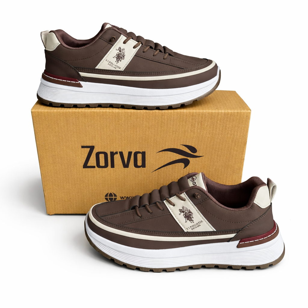 ZORVA Utility Everyday Comfort Sneakers - Light Choco