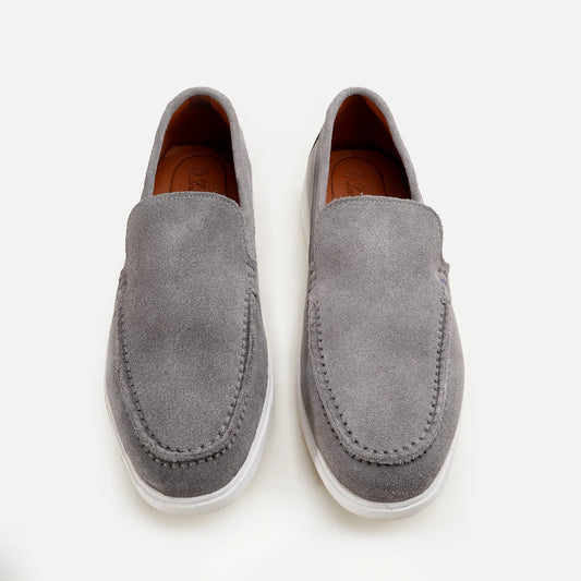 Suede Loafers - Grey