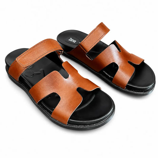 Medicated Leather Stealth Sandals - Brown