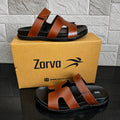 Medicated Leather Stealth Sandals - Brown