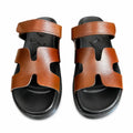 Medicated Leather Stealth Sandals - Brown