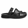 Medicated Leather Stealth Sandals - Black