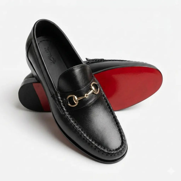 Horsebit Classic Leather Loafers - Black