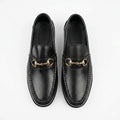 Horsebit Classic Leather Loafers - Black