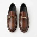 Horsebit Classic Leather Loafers - Brown