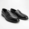 Executive Leather Penny Loafer - Black