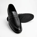 Executive Leather Penny Loafer - Black