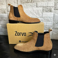 Italian Cut Down Toe Suede Chelsea - Beige