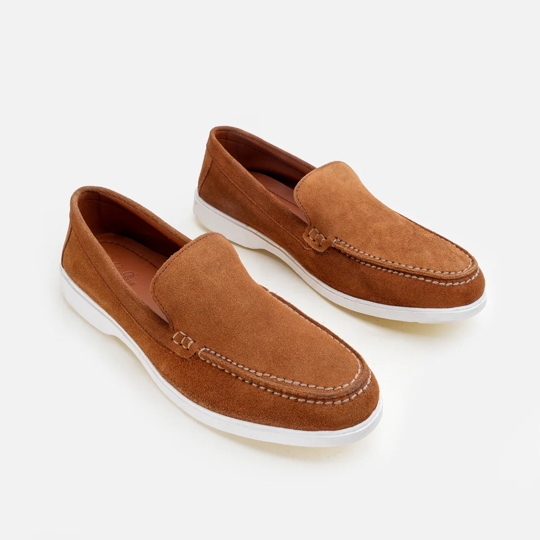 Premium Suede Leather Loafers - Tan