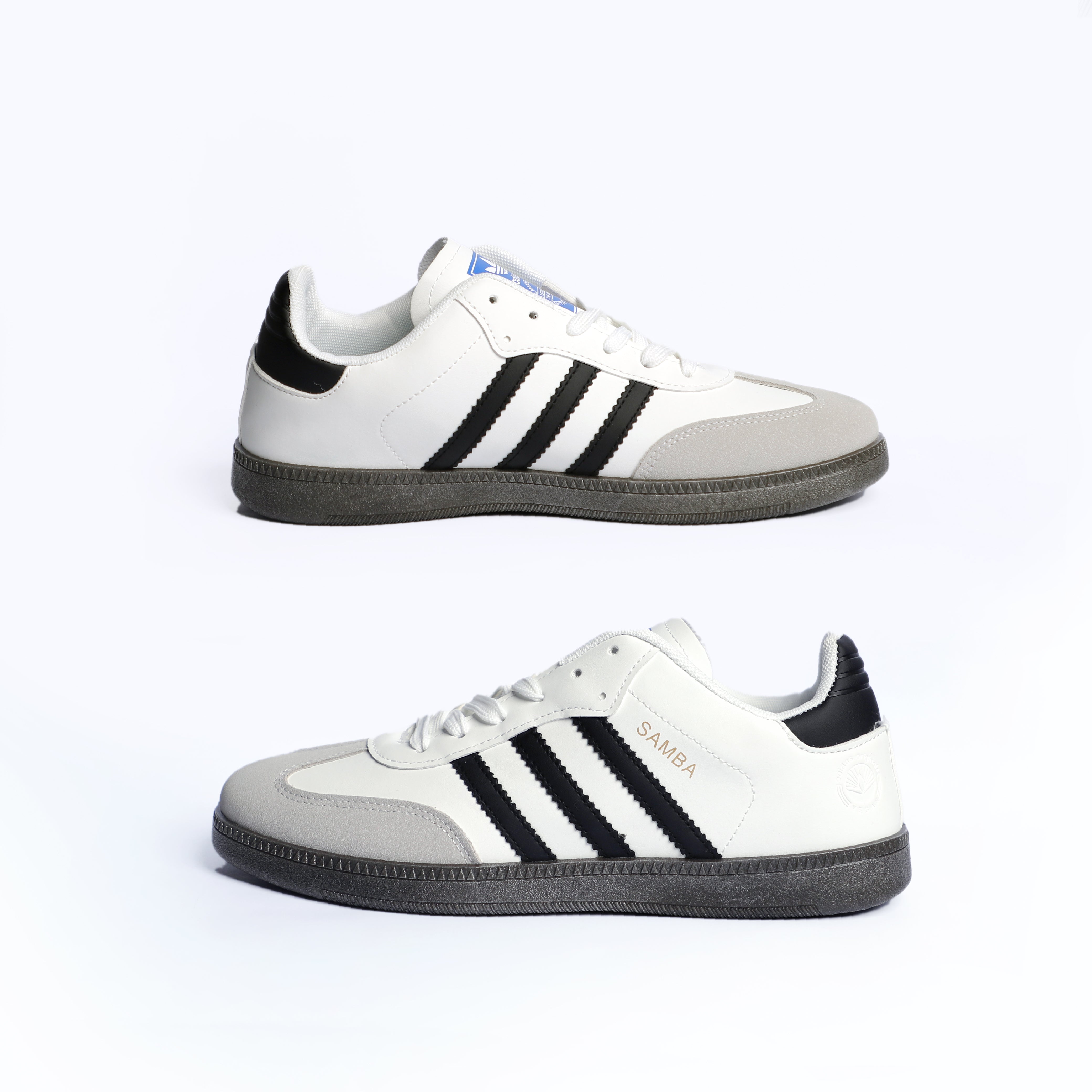 Samba - White with black stripes  - Premium Grade