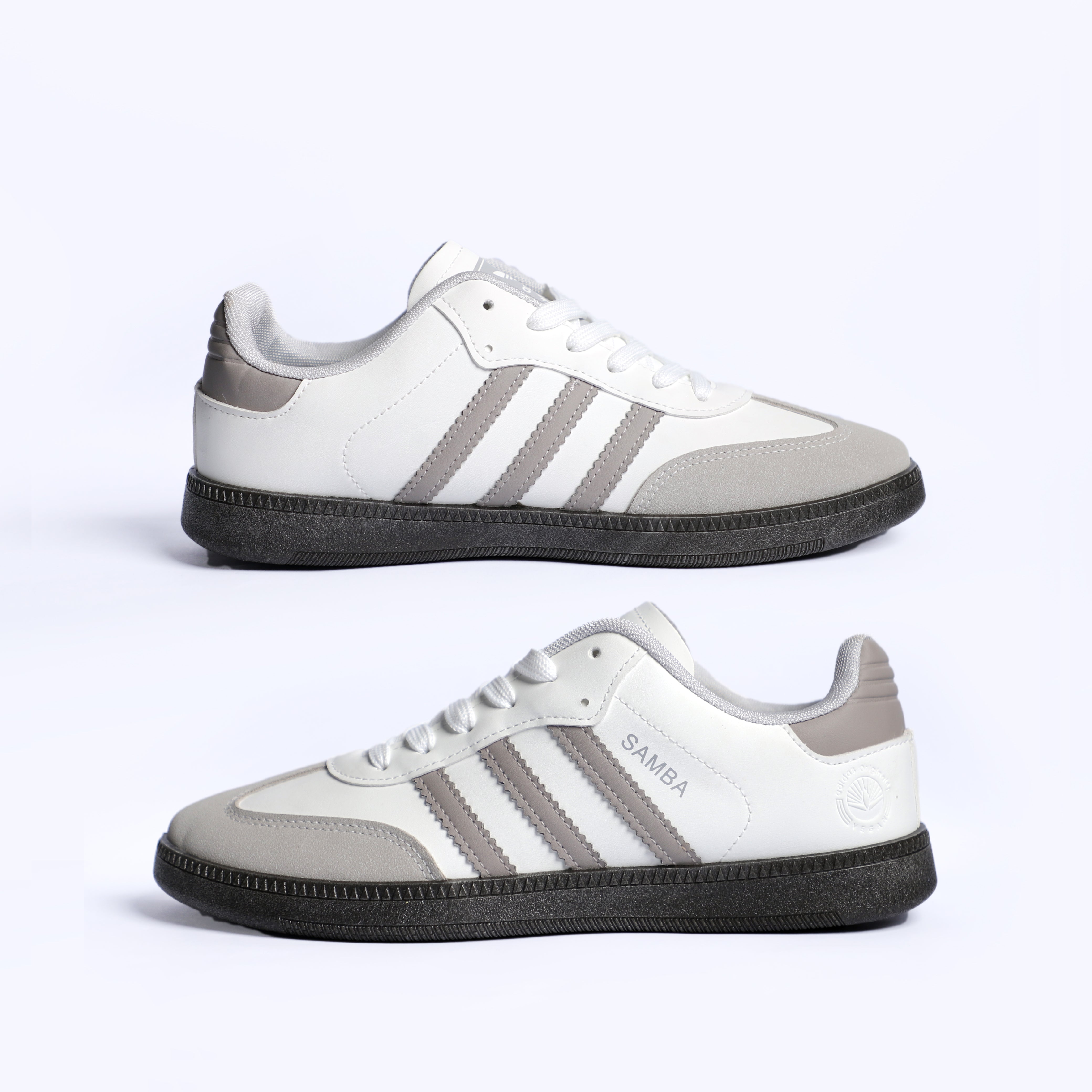 Samba - White with grey stripes  - Premium Grade