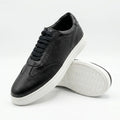 Zorva Meridian - Pebbled Leather Sneaker | Black