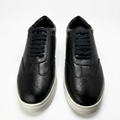 Zorva Meridian - Pebbled Leather Sneaker | Black