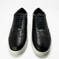 Zorva Meridian - Pebbled Leather Sneaker | Black
