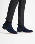 Italian Cut Down Toe Suede Chelsea - Royal Blue