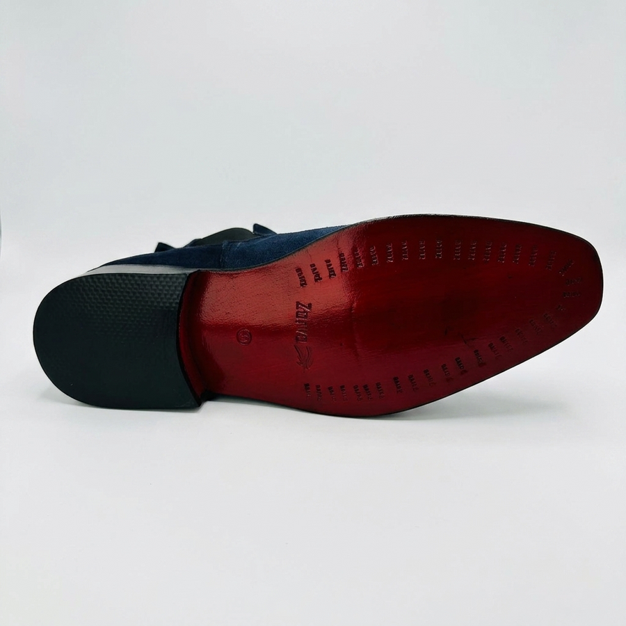 Italian Cut Down Toe Suede Chelsea - Royal Blue