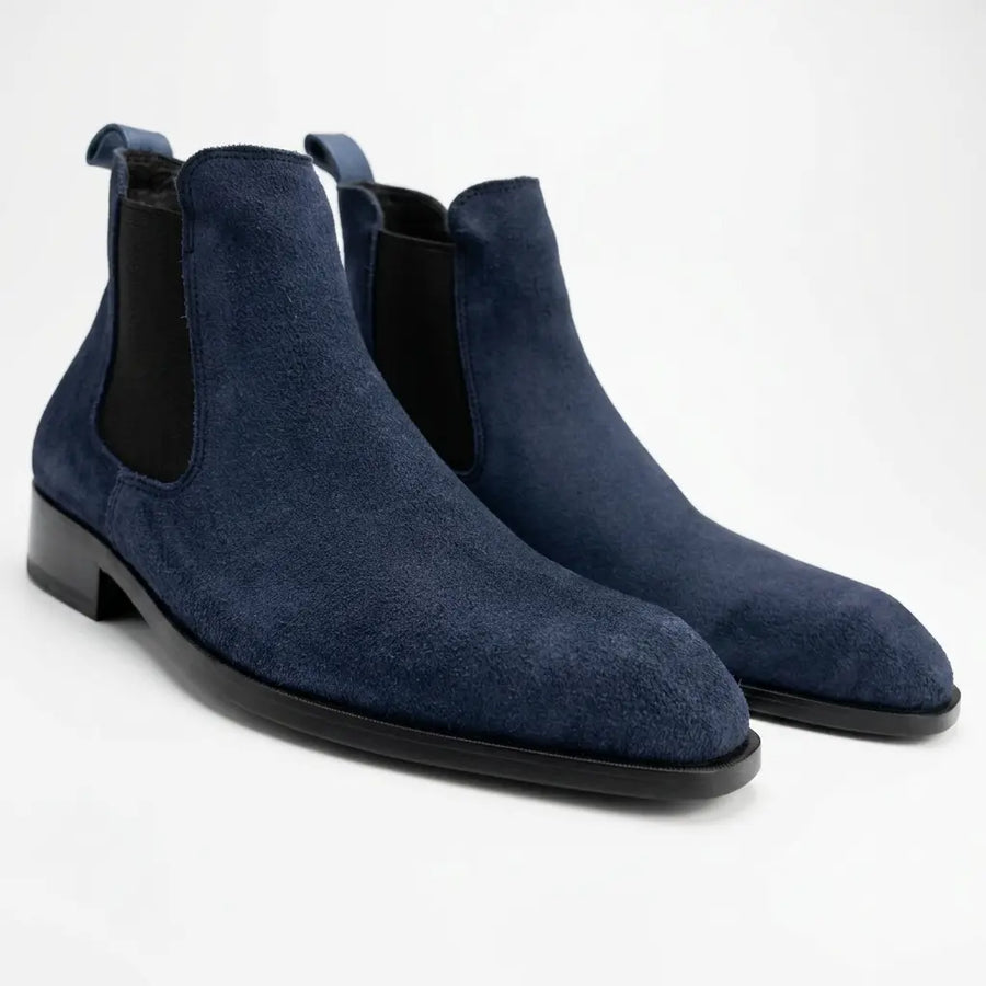 Italian Cut Down Toe Suede Chelsea - Royal Blue