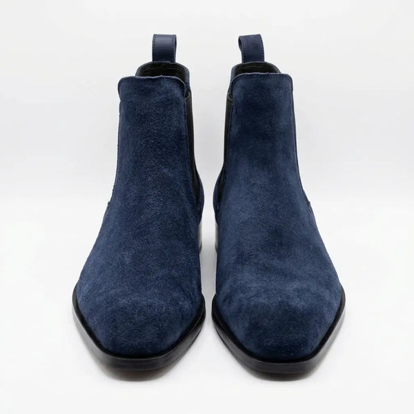 Italian Cut Down Toe Suede Chelsea - Royal Blue