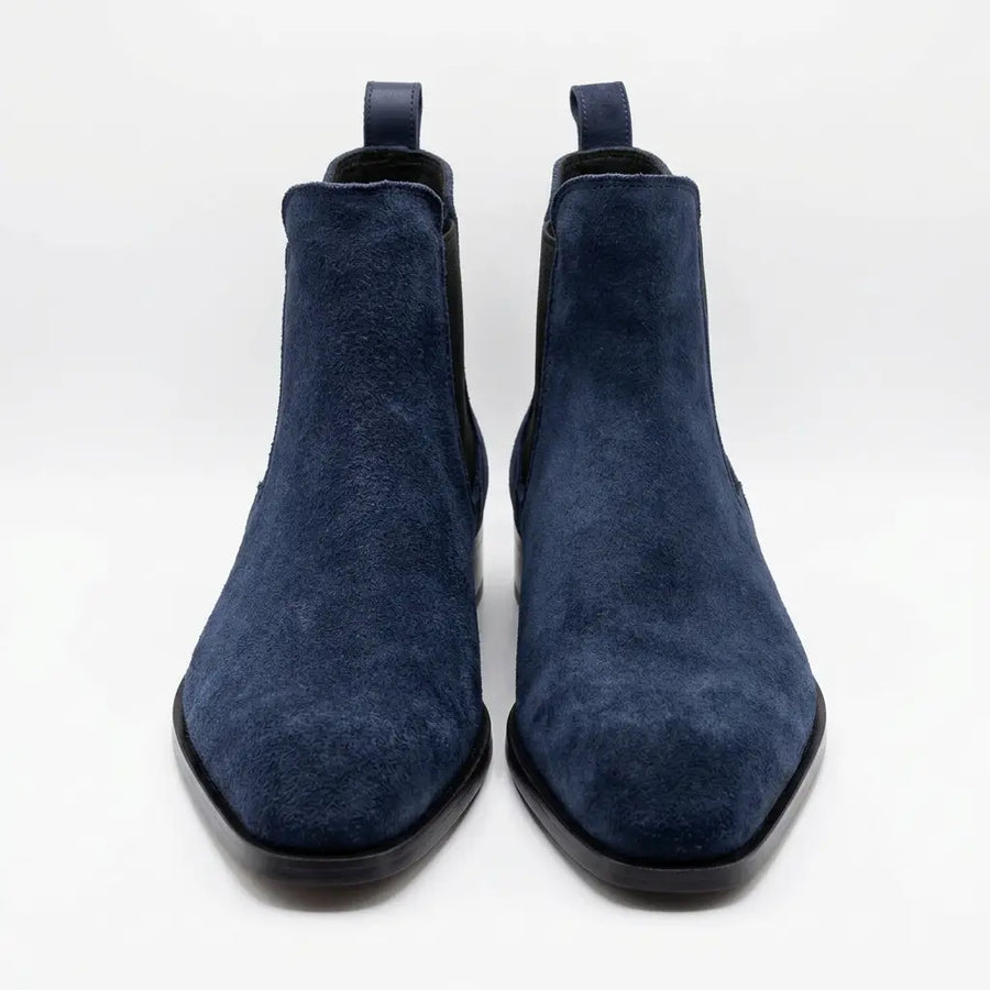 Italian Cut Down Toe Suede Chelsea - Royal Blue