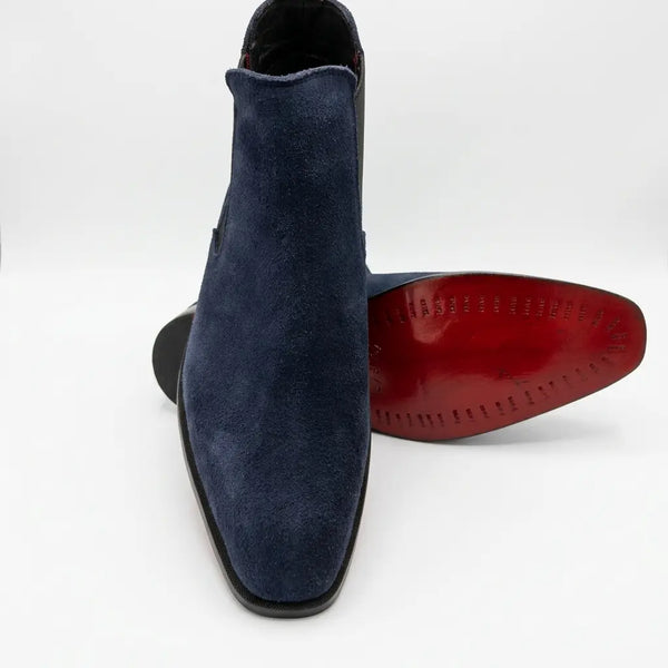 Italian Cut Down Toe Suede Chelsea - Royal Blue