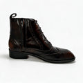 BROUGE Italian Cut Down Toe Chelsea - Laces & Side Zip - Patina