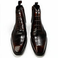 BROUGE Italian Cut Down Toe Chelsea - Laces & Side Zip - Patina