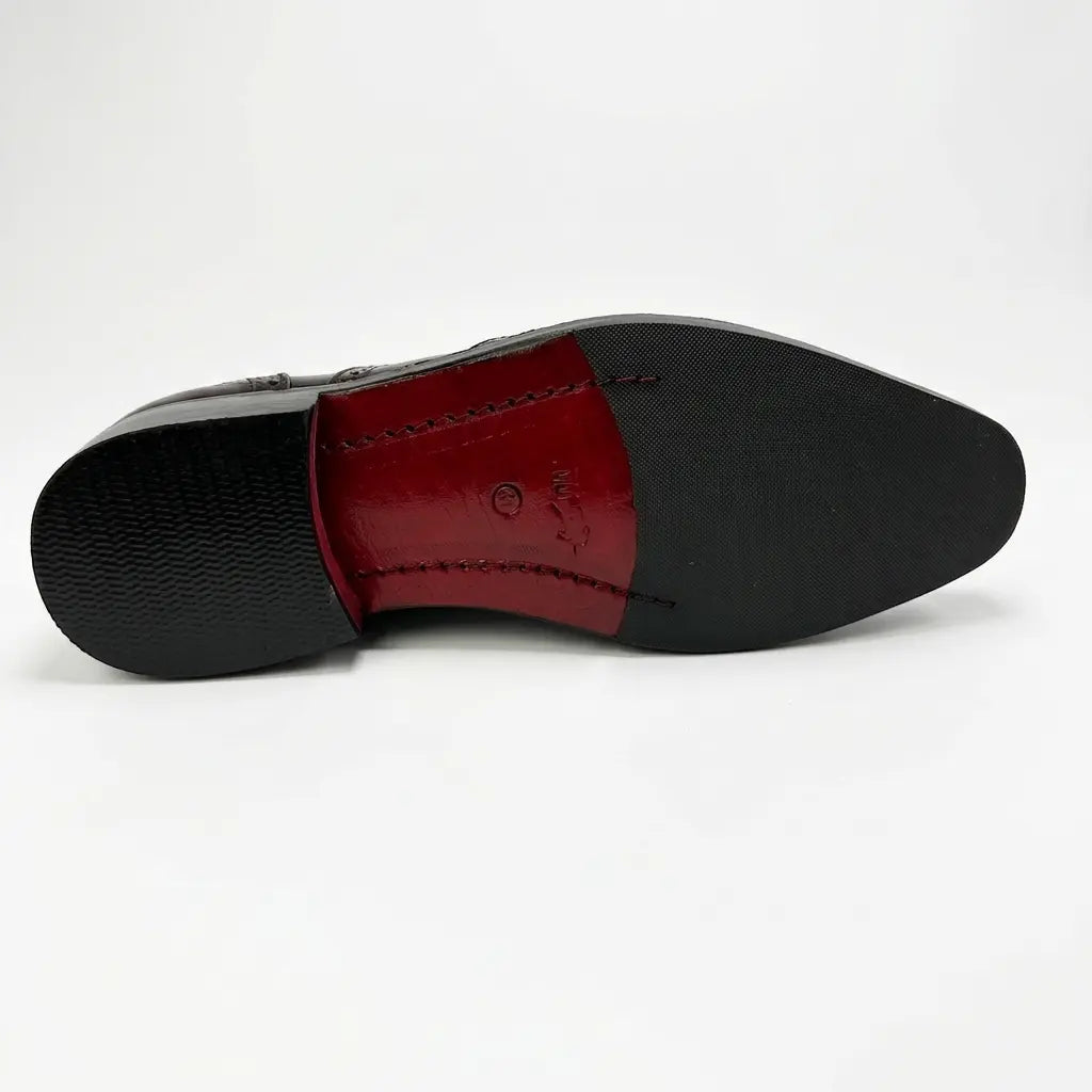 BROUGE Italian Cut Down Toe Chelsea - Laces & Side Zip - Patina