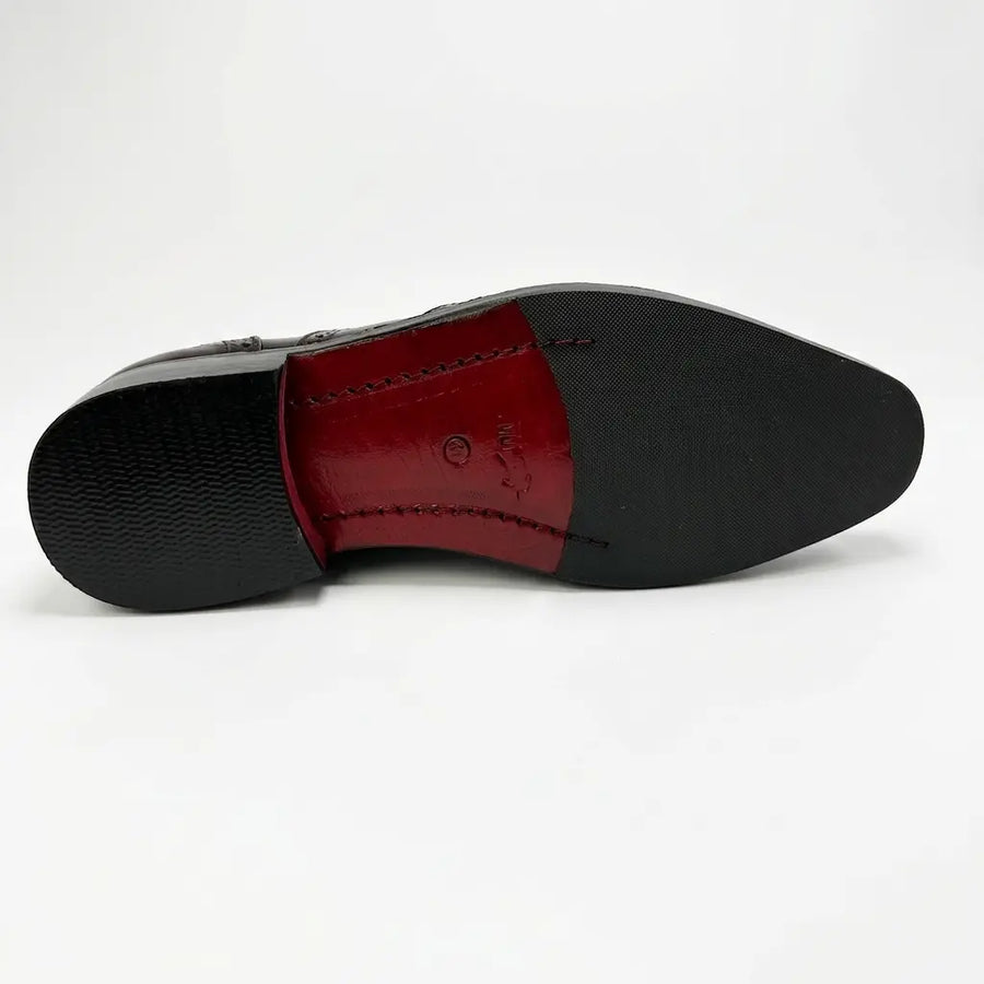 BROUGE Italian Cut Down Toe Chelsea - Laces & Side Zip - Patina
