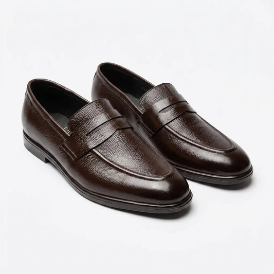 Executive Leather Penny Loafer - Brown