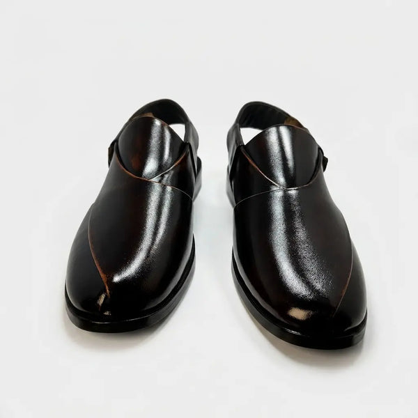 Kaptan Leather Chapal - Espresso Patina