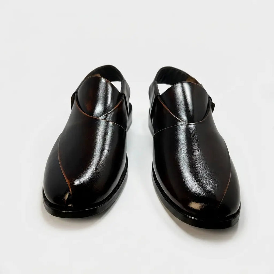 Kaptan Leather Chapal - Espresso Patina
