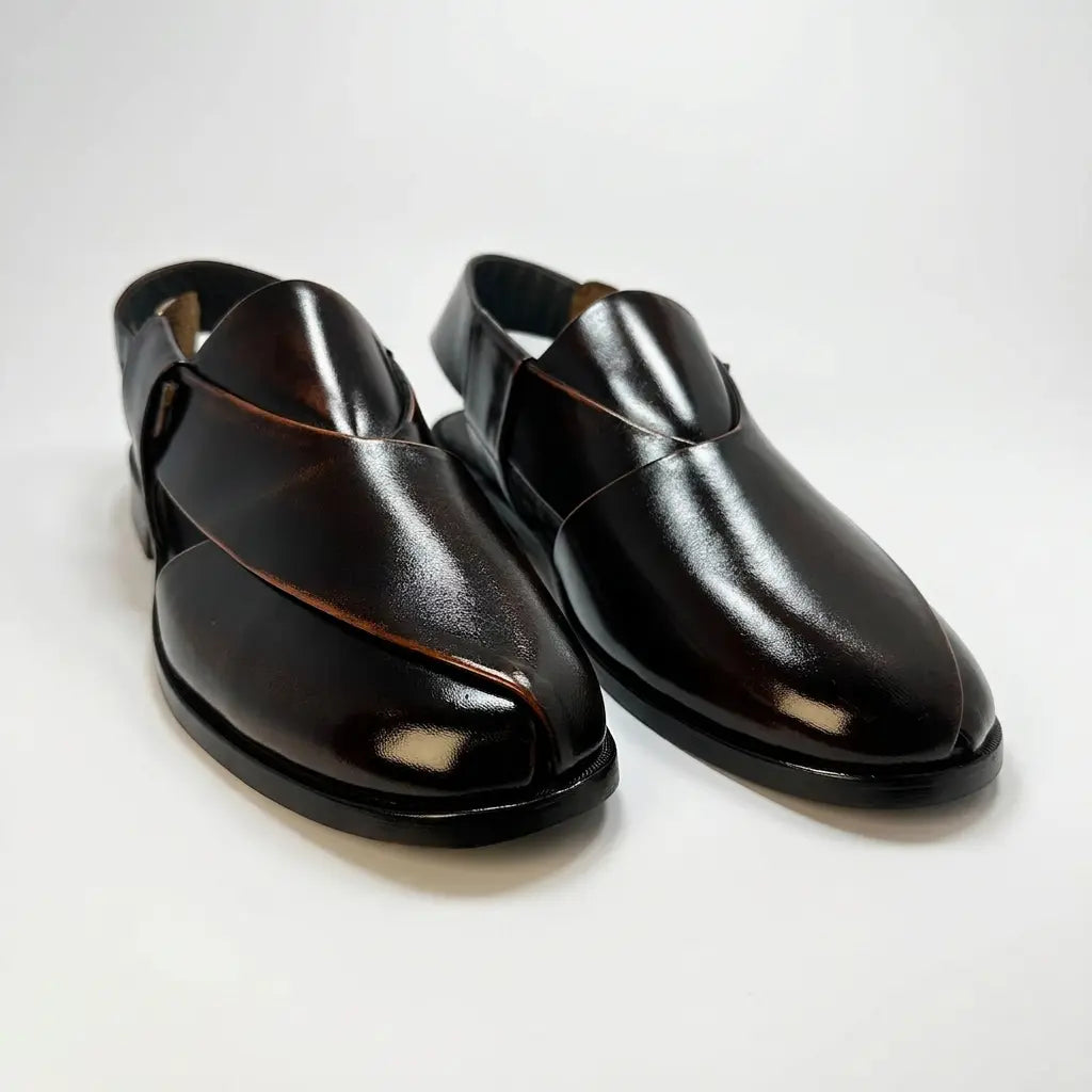 Kaptan Leather Chapal - Espresso Patina
