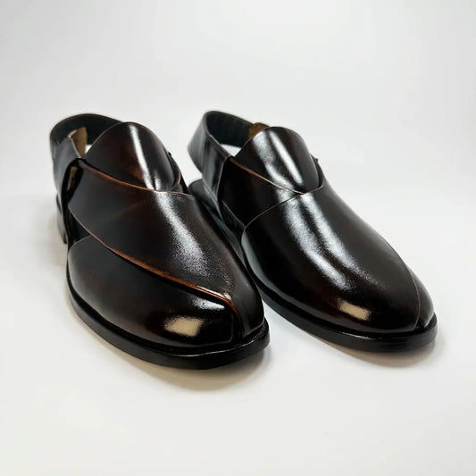 Kaptan Leather Chapal - Espresso Patina