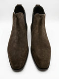 Italian Cut Down Toe Suede Chelsea - Dark Chocolate