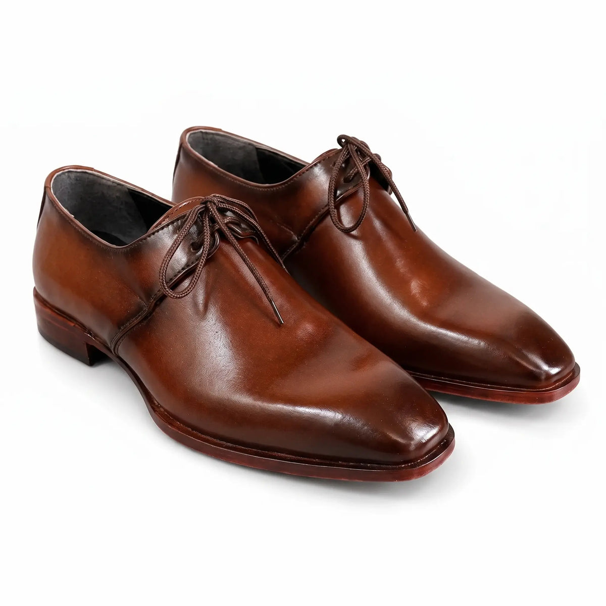 Whole Cut Leather Oxfords - Brown