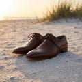 Whole Cut Leather Oxfords - Brown