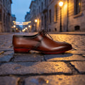 Whole Cut Leather Oxfords - Brown